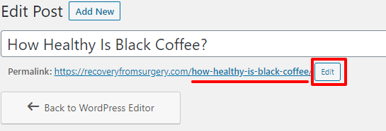 uređivanje URL-a za blog članak