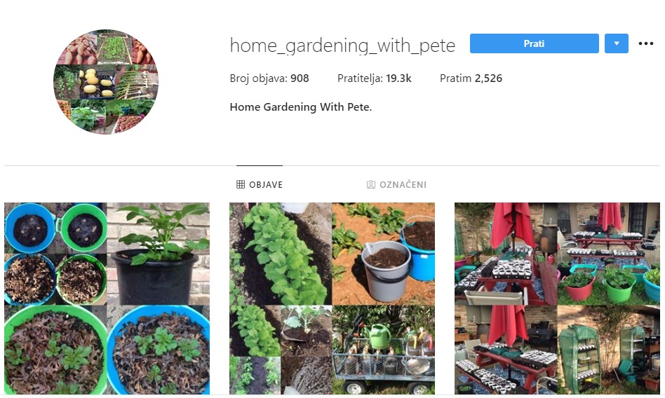 vrtlarstvo instagram influencer